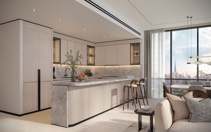 Waterfall Island, City Skyline Views — design inspiration, not a Crownstone project photo