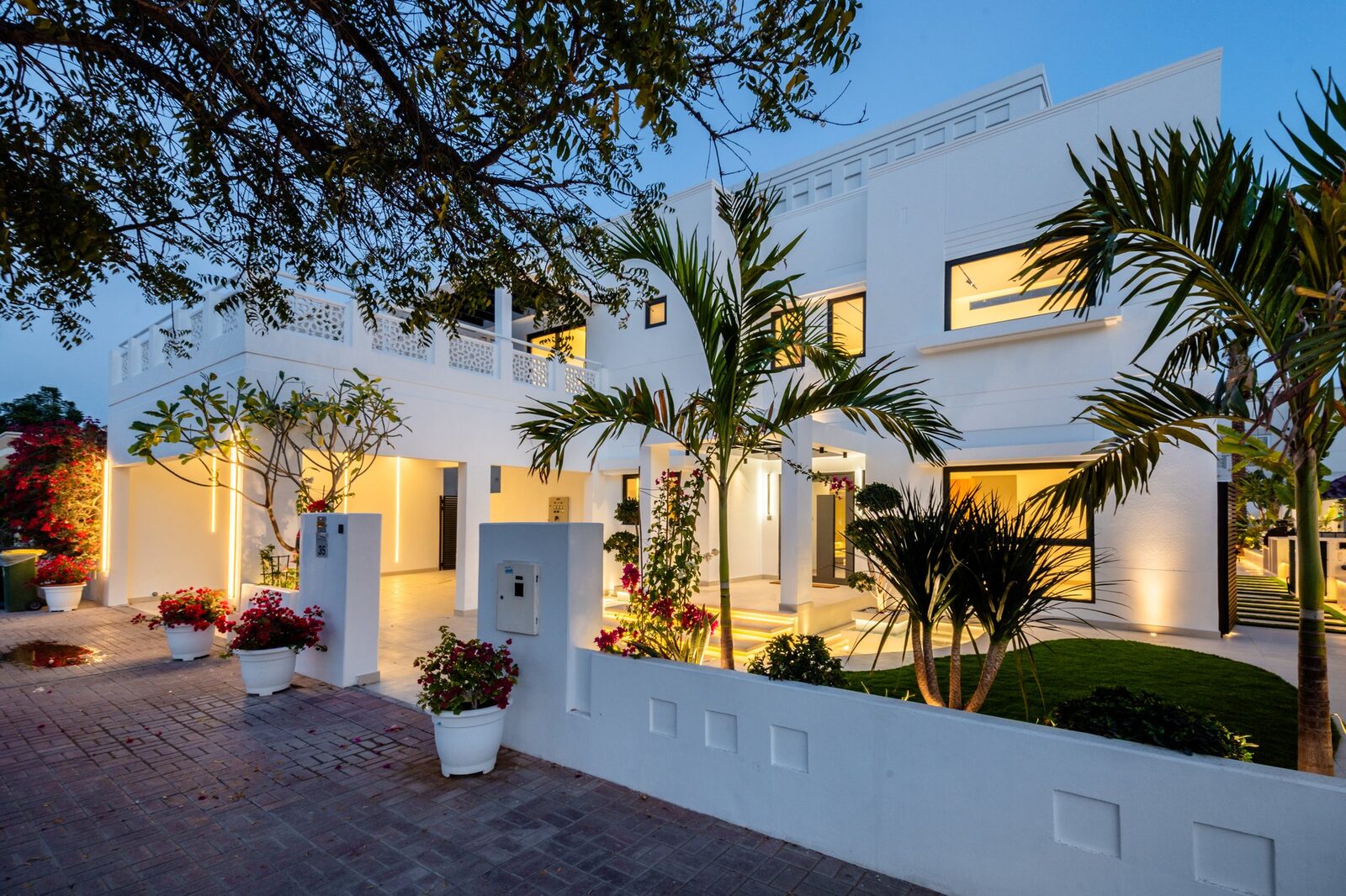 Crownstone-renovated villa exterior in The Meadows, Dubai