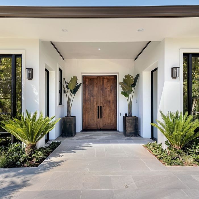 Front Entrance Door &mdash; completed Crownstone villa renovation, Dubai